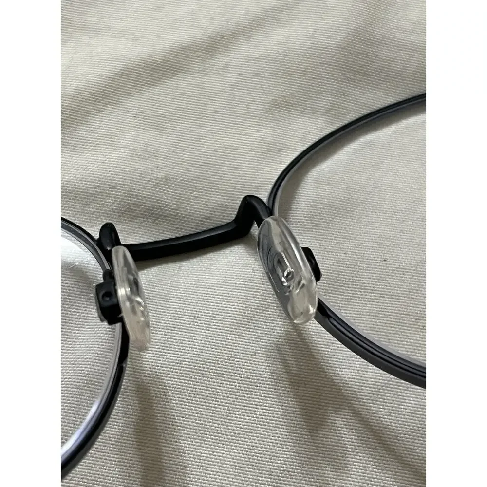 McAllister Eyeglasses Frames Black White Rim MC4500 54-19-140 Designer Round